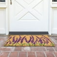 Juvale Floral Lavender Coir Doormat, Durable 17x30 Outdoor Mat for