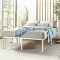 thumbnail image 3 of Mellow 16" Metal Platform Bed Frame with Heavy Duty Steel Slats, White, Full, 3 of 11