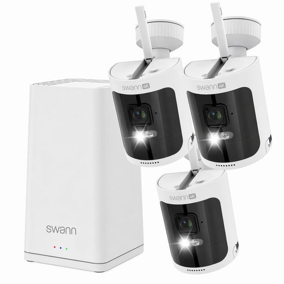 Restored AllSecure650 4K Wireless Security Kit & 3 WireFree IP Digital Still Cams