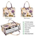 thumbnail image 2 of Large Capacity Tote Bag,Vintage Butterfly Flower Pattern Handbag Fashion Luxury Tote Bag,15.7"x13"x 5.1" Inches,Laptop Compatible, 2 of 6