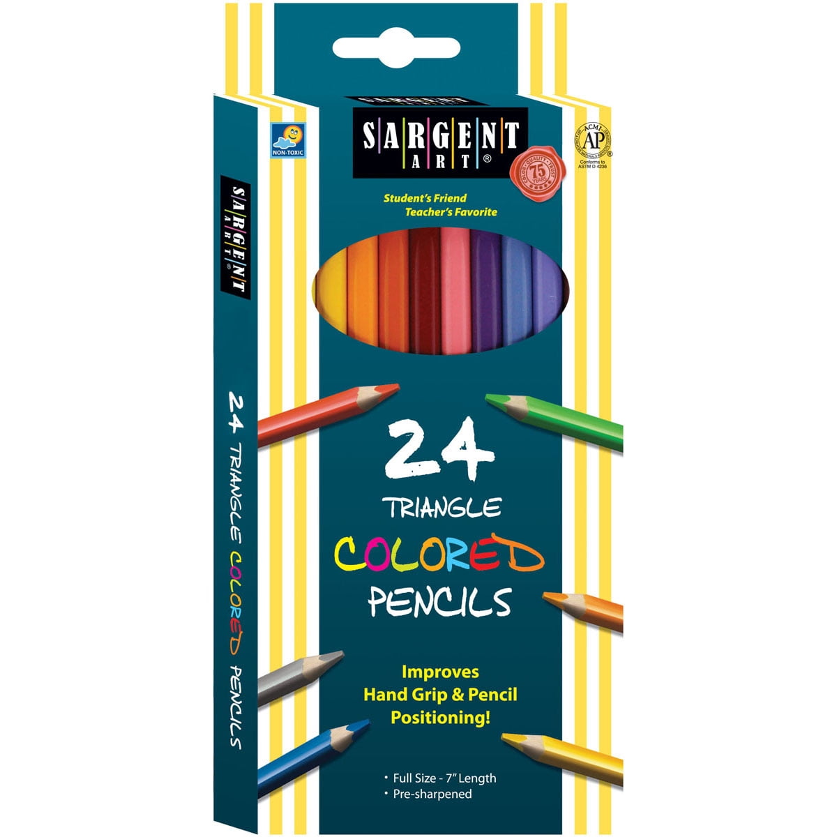 Triangular Colored Pencils 24/Pkg