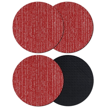 Abstract Polka Dot Coasters Set of 4 Absorbent Coasters for Drinks Geometric Dotted Stripes Modern Red Coaster for Desk Coffee Table Protection Home Decor House Warming Gifts 4