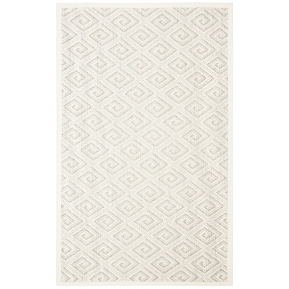 SAFAVIEH Palm Beach Sylvia Geometric Area Rug, Natural/Ivory, 5' x 8'