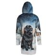 thumbnail image 2 of Hello Winter Newfoundland Welcome Snowy Night Watercolor Vintage All Over Print 3D Hooded Duffle Toggle Coat Newfie Dog Lover Gifts - 01011, 2 of 6