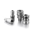 thumbnail image 2 of Kit de conector rápido macho y hembra de acero inoxidable Yuxing 8 piezas NPT 3/8 pulgadas, 2 of 5