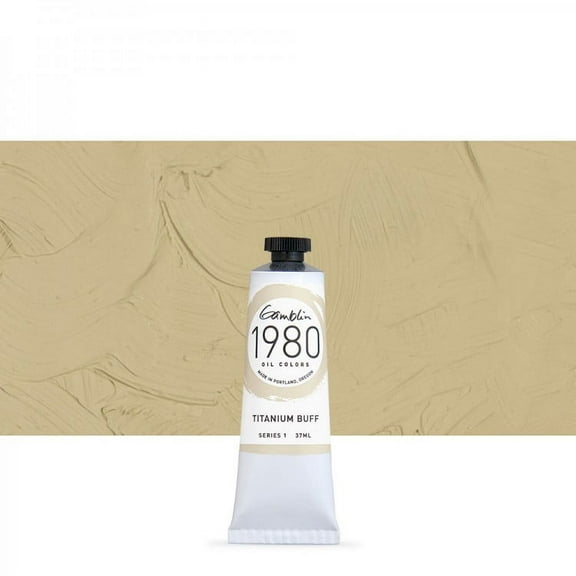 Gamblin 1980 Oil Color, 37ml, Titanium Buff