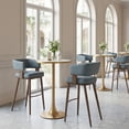 thumbnail image 3 of Zuo Modern Poise Barstool, Azure Gray and Walnut, 3 of 11