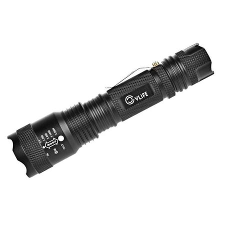 Flashlight Mini Torch Light 800 Lumen LED Tactical 5 Modes Zoomable Focus IPX6 Water Resistant Best Camping Outdoor Emergency (The Best Tactical Flashlight)