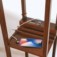 thumbnail image 6 of Brightech Maxwell Standing Tower Wood Floor Lamp with Shelves and USB Port - Havana Brown, 6 of 9