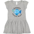 thumbnail image 3 of Inktastic Daddy's Fishing Buddy with Cute Blue Fish Girls Toddler Dress, 3 of 5