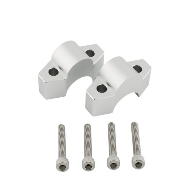 Elevadores de manillar de motocicleta de 1 pulgada de altura Accesorios de motocicleta Elevador de manillar Plata