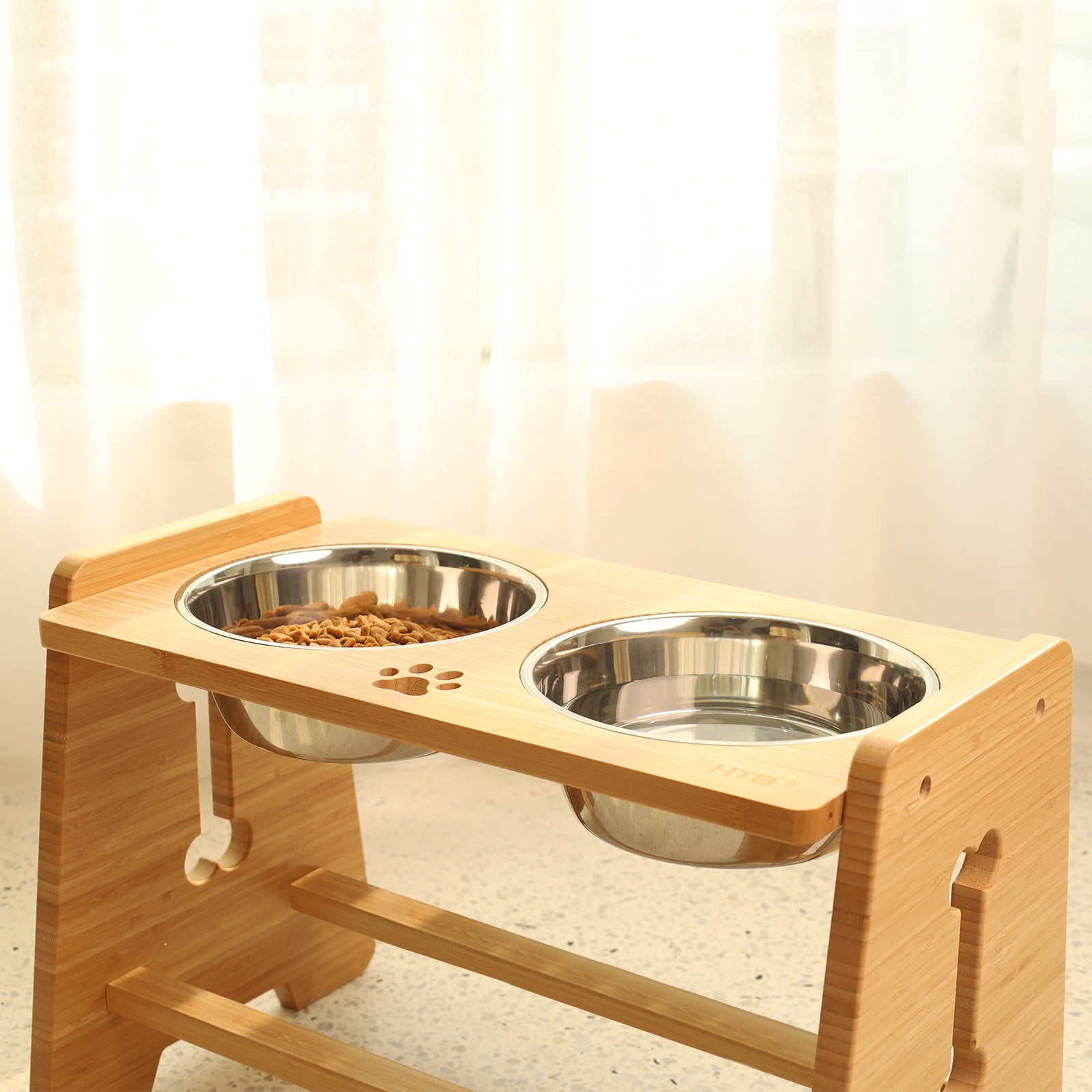 Alpeir Elevated Dog Bowls for Large Dogs, Raised Dog Bowl Stand with 2 Bowls,  Adjustable Pet Food Water Bowl, Retro Brown - Yahoo Shopping