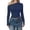 Blue, variant on T-Shirts for Women Long Sleeve Off The Shoulder Basic Tees Business Casual Fall Outfits Women's Tops Size L