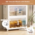 thumbnail image 3 of Storage Bins with Lid L ( QT) Foldable Stackable Storage Containers Clear Plastic Collapsible Storage Bins with Door and Wheels Closet Organizers and Storage Box for Home ( Tie, 3 of 7