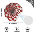 thumbnail image 4 of Ryvnso Geometric Illusion Red Round Plate Mats Dining Table Placemat 1 Piece for Holiday Decoration, 4 of 7