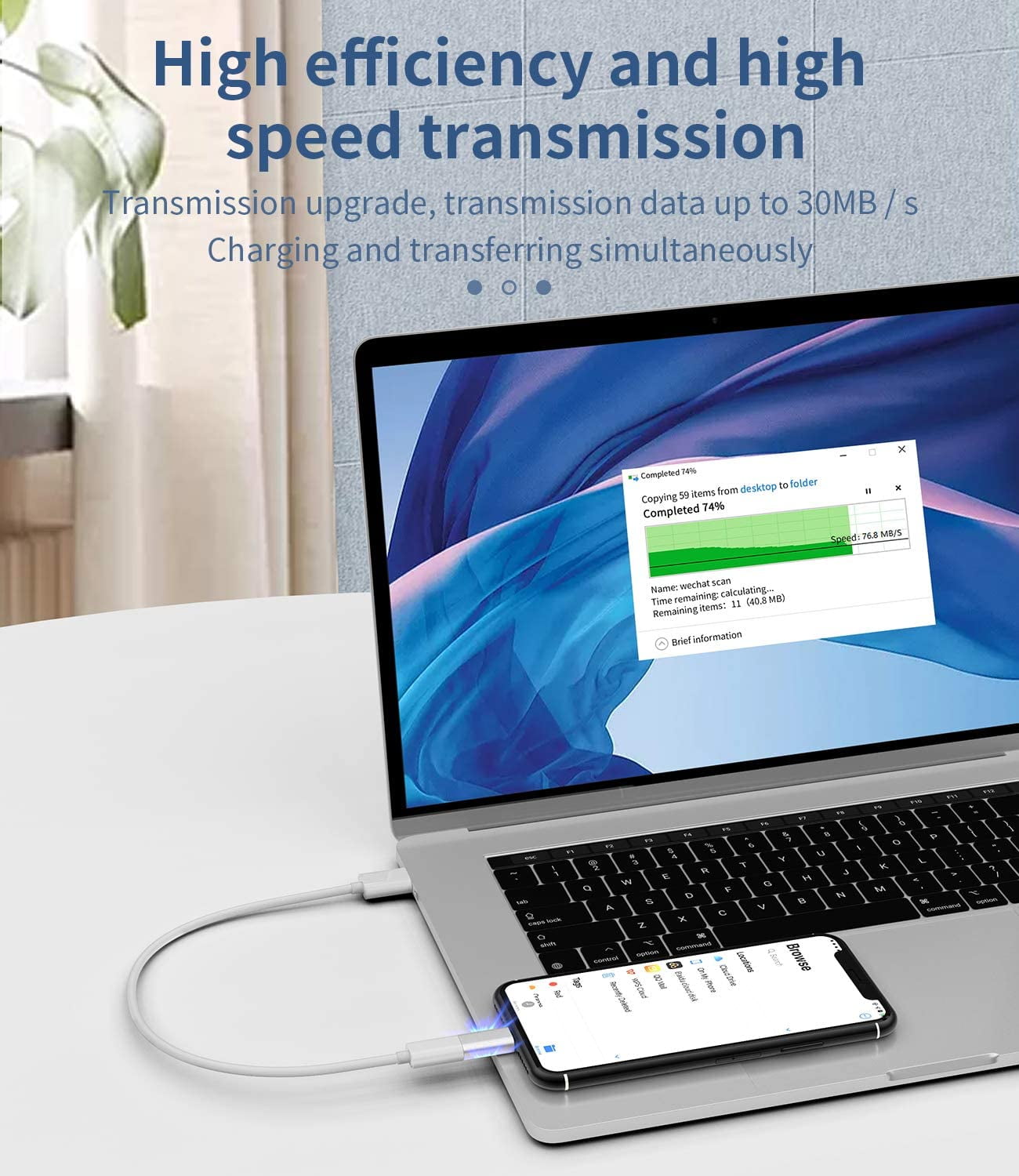 Adaptateur USB-C Vers Lightning (lot De 2) - Charge Rapide PD 36W Et Transfert De Données Pour IPhone, IPad - 2