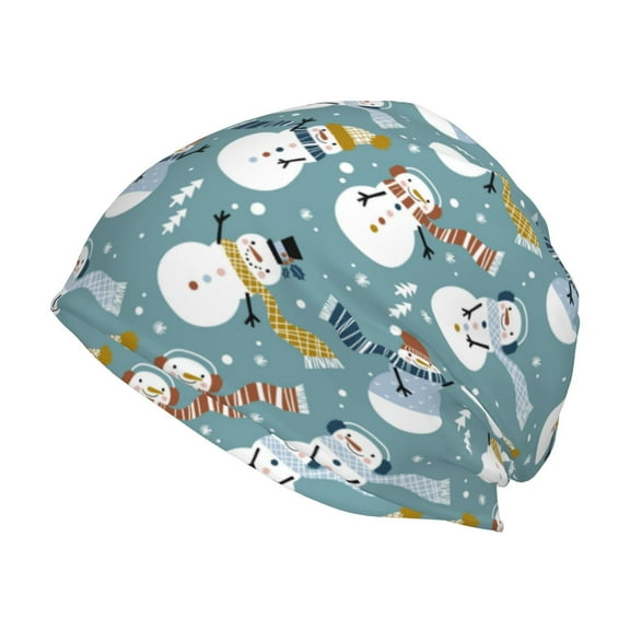 KLL Snowflake Scarf Snowman Winter Fall Beanie Knit Hats for Men & Women - Warm & Soft Stylish Toboggan Caps for Cold Weather