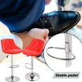 thumbnail image 5 of FDW Barstools Swivel Set of 2 Height Adjustable PU Leather, Low Back, Red, 5 of 7