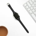 thumbnail image 3 of WFEAGL Apple Watch Leather Band Replacement Wristband 42mm 44mm 45mm Black/Silver, 3 of 6