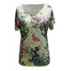thumbnail image 3 of Puntoco Tallas grandes Mujer Manga corta Impreso Cuello en V Tops Camiseta Blusa Puntoco Puntoco-2352, 3 of 5