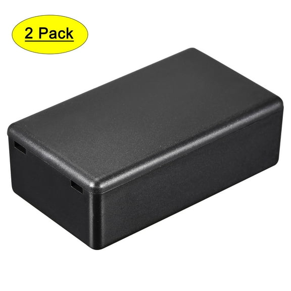 Uxcell Mini Dustproof Junction Box 72x42x23mm ABS for Electrical Project Black 2 Pack