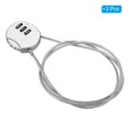 thumbnail image 3 of Unique Bargains Small Combination Locks 3 Digit Luggage Padlock for Gym Locker Silver, 3 of 6