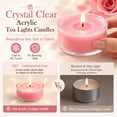 thumbnail image 4 of Giphtpoeet Tea Light Candles 50 Pack Pink Rose Scented Candles Gift Set 4 Hour, 4 of 8