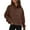 ZB Coffee, variant on Sweatshirt for Women Autumn Winter New Ladies Sports Half Zip Yoga Wear Loose Stand Up Collar Sweater Womens Hoodies Beige S