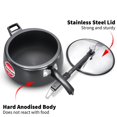 thumbnail image 2 of Contura Black Aluminium XT Pressure Cooker 6.5 Liters | Hard Anodized Inner Lid Cooker, Induction Cooker, Handi Cooker, (CXT65), 2 of 4