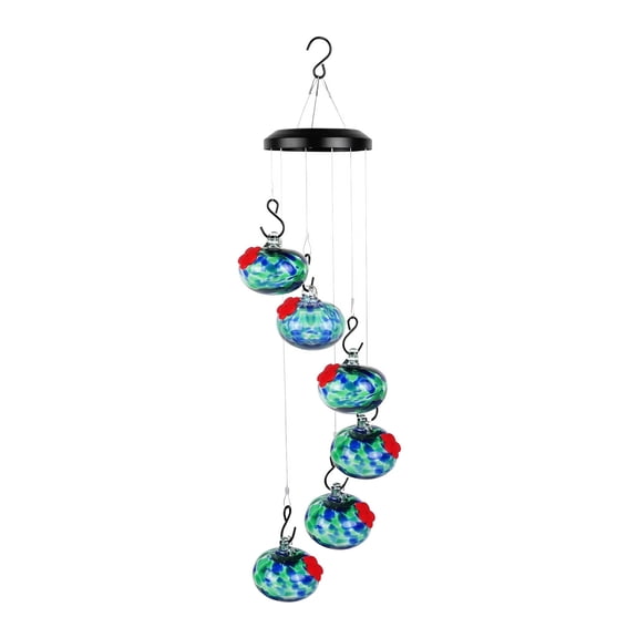 2025 New 2 in 1 Hummingbird Feeder, Beautiful Wind Chime & Hanging Bird Feeder Hummingbird Feeder for Outside Lawn Yard Garden Decor