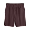thumbnail image 3 of CaComMARK PI Shorts for Men Oversized Summer Leisure Sports Elastic Waist Solid Color Drawstring Pocket Shorts Wine 16(4XL), 3 of 3