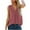 Pink, variant on Aoochasliy Womens Blouses Short Sleeve Tunic Shirts Loose Casual Sleeveless V-Neck Solid Casual