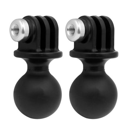 2X Portable Mini Tripod Ball Head Base Adapter for Hero 8 7 6 5 Action Camera for Motorcycle,2 x tripod ball adapter,black