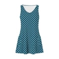 thumbnail image 5 of Generic Women Summer Polka Dot Dress V Neck Sleeveless Loose Fitting Dresses Flowy Comfy Beach Vacation Mini Tank Dress, 5 of 5