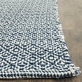 thumbnail image 3 of SAFAVIEH Montauk Audra Geometric Cotton Area Rug, Ivory/Navy, 6' x 6' Square, 3 of 7