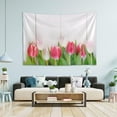 thumbnail image 5 of Beautiful Tulip Tapestry Wall Hanging Tapestries Happy Colorful Hippie Psychedelic Art Polyester Carpet Wall Decorative for Living Room Bedroom 90x60inch Gift Decor, 5 of 7