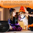 EISHOW Black Witch Cauldron, 12.6 Inch Witches Cauldron, Halloween