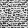 thumbnail image 1 of oneOone Rayon White Fabric Text Craft Projects Decor Fabric Printed By The Yard 56 Inch Wide-PW, 1 of 5