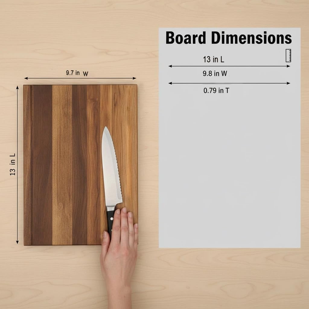 Book Cutting Board Set with Stand - Wooden Library Shaped Chopping Boards That Look Like Books, Labeled Meat, Fish, Cheese & Bread, Fruits & Vegetables, Decorative Kitchen Cutting Boards