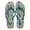 Teal Cactus, variant on Adult Women Trendy Tropical Print Flip Flops Desert Resort Travel Thong Sandal Slipper (Size Medium, Blue Palm Tree)