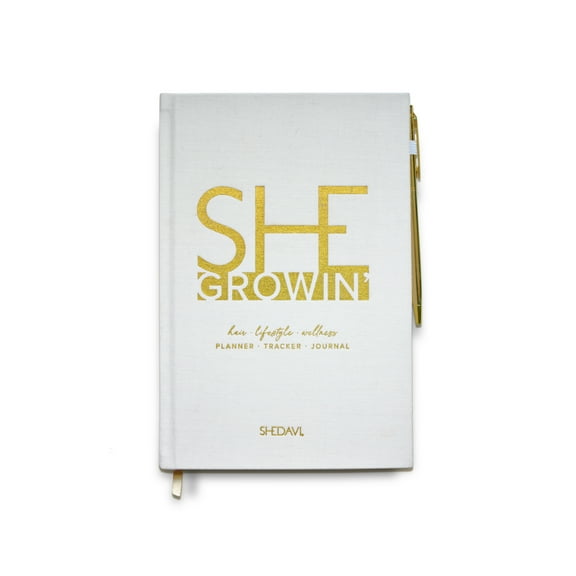 Shedavi SheGrowin Planner. Tracker. Journal: Hair and Self Growth Undated Planner