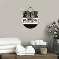thumbnail image 4 of Eveokoki 12" Bathroom Rules Signs for Front Door Farmhouse ，Rustic Round Wooden Hanging Wreaths for Bathroom Wash House Toilet Housewarming Gift Decoration Indoor Wall Decor, 4 of 5