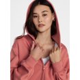 thumbnail image 4 of Scenario Women's and Women's Plus Zip Front Fleece Hoodie Jacket, Sizes XS-4X, 4 of 6