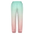 thumbnail image 5 of CPNG Girls Drawstring Sweatpants Gradient Color Loose Straight Wide Leg Sweat Pants Elastic High Waist Baggy Joggers, 5 of 5