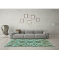 thumbnail image 3 of Ahgly Company Indoor Rectangle Abstract Light Blue Modern Area Rugs, 2' x 3', 3 of 4