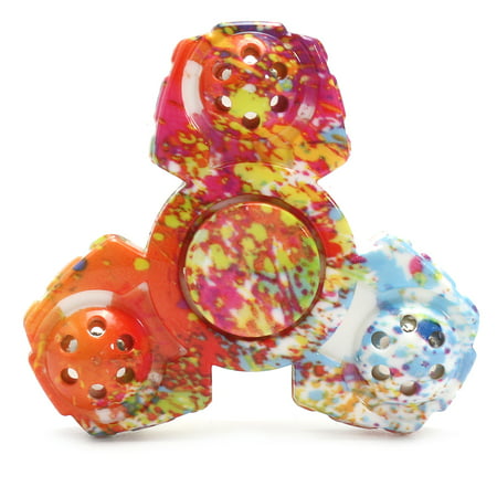 Tri Fidget Hand Spinner Figit Focus Hybrid Toy EDC Focus ADHD Autism Boy Girl Toy Ball ,Colorful