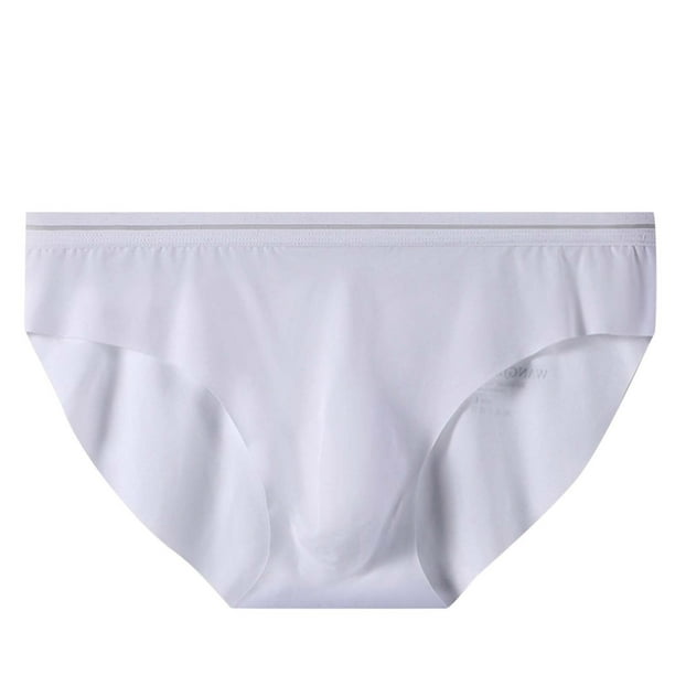 Ruimatai Men's Underwear Clearance Men's Solid Color Ice Silk Seamless