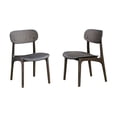 thumbnail image 2 of Benjara Seln 20" Dining Chair Set of 2- Curved Seat- Splayed Legs- Gray, 2 of 6