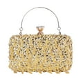 thumbnail image 1 of Cartera de mano para mujer, para en clubes, bolsos con asa para dama, bolsos formales para fiestas, cócteles y fiestas Oro, 1 of 8