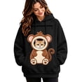 thumbnail image 3 of DHFJKG Women's Huggie Dog Hoodie With Pet Pouch Cute Animal Graphic Cat Holder Zipper Pocket Carries Sweatshirt, 3 of 4